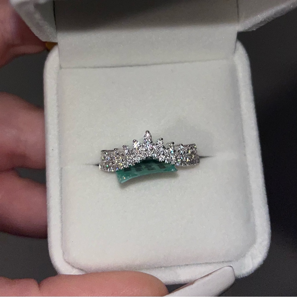 Sterling Silver Womens Crown Ring 115$
